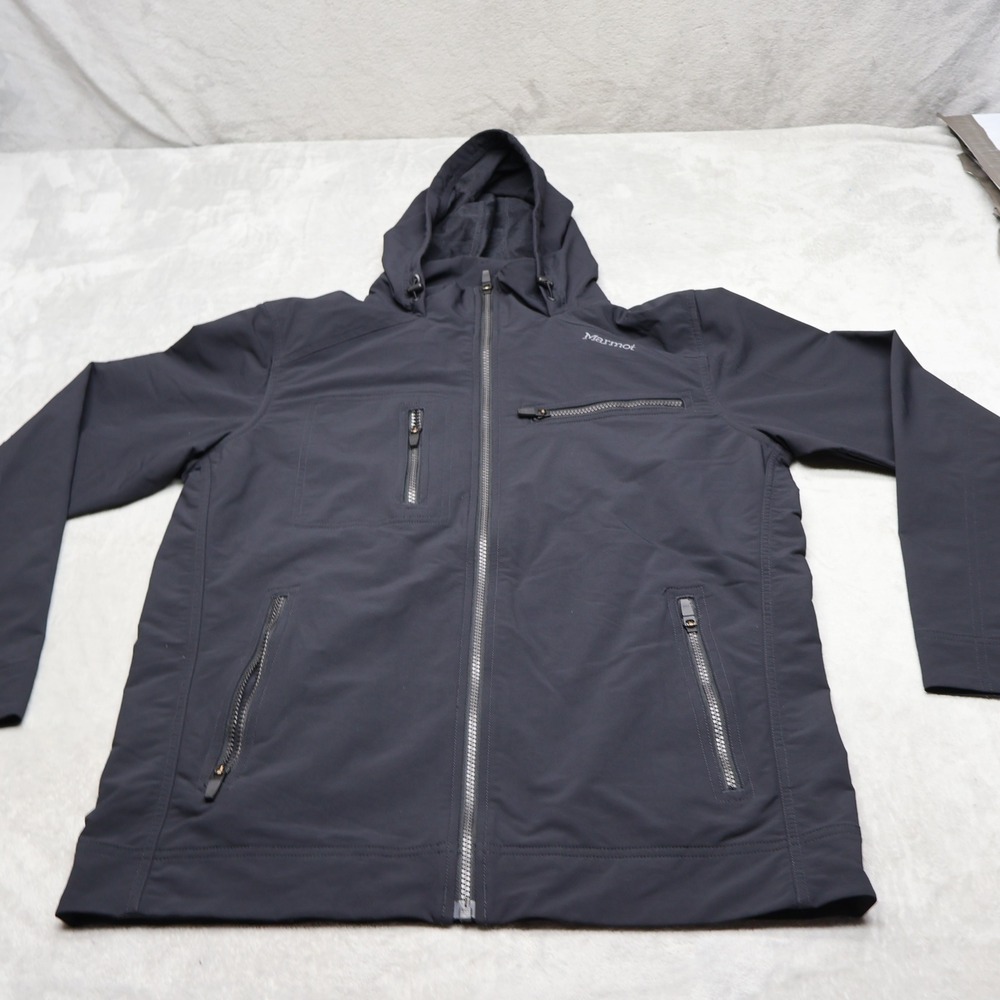 Marmot Jacket Mens Medium Black Softshell Full Zip Outdoor Athleisure Techwear